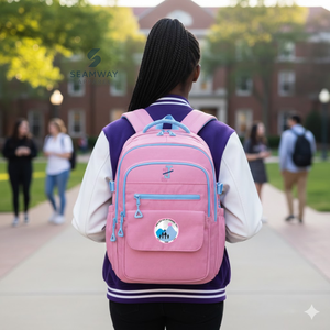 แจ็ค แอนด์ จิล ออฟ อเมริกากระเป๋าเป้สะพายหลัง กระเป๋าใส่หนังสือมีสไตล์ กระเป๋าเป้สะพายหลังคอร์ดูร่าทนทาน กระเป๋าเป้สะพายหลังความจุขนาดใหญ่ กระเป๋าเดินทางแบบลำลองสำหรับผู้หญิง - Product Image 4