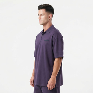 Men's Polo T Shirt Quick Dry Short Sleeve Casual Collared <b>Top</b> for Summer Outdoor Sports Daily Wear <b>Maroon</b> Soft Stylish - Product Image 1