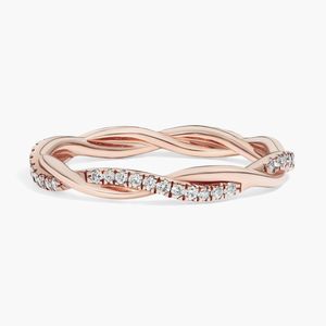 Anillo de Eternidad Petite Twist con Diamantes Cultivados en Laboratorio en Oro Blanco - Product Image 6