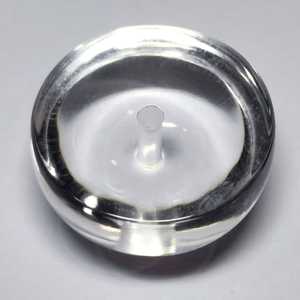 Cabujón redondo de cristal natural blanco de 20 mm hecho a medida, cuarzo facetado de corte redondo, cristal suelto. - Product Image 3