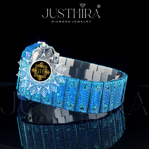 Iced Premium Blue Stainless Steel <b>Watch</b> Square Fully <b>Diamond</b> Set Quartz Movement Luxury Hip Hop Men Fashion Jewelry <b>Watch</b> - Product Image 3