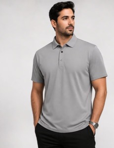 Camiseta Polo Gris Claro Premium para Hombre - Product Image 2