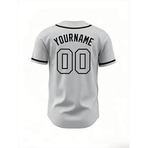 เสื้อเบสบอลแบบกำหนดเอง Yourteams 00 พิมพ์ลายด้วยความร้อน 3 มิติ ระบายอากาศได้ดี ผลิตจากโพลีเอสเตอร์ แขนสั้น สำหรับผู้ใหญ่ทุกเพศ - Product Image 2