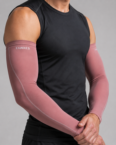 Manchons de cyclisme unisexes Fawkes roses anti-UV à compression, écologiques, anti-transpiration, grande taille, séchage rapide - Product Image 1