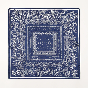 Foulard carré en soie 70x70cm pour femme, en satin imprimé, bandana, petit cache-cou, hijab, châle pour femme et fille - Product Image 5