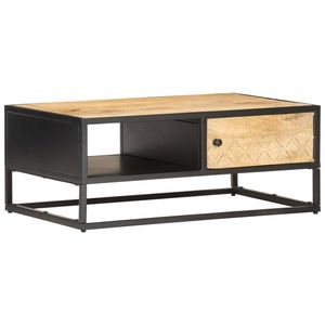 Tavolino grezzo in legno di Mango con 35.4 porta intagliata \ "x21.7 \" x14.2 \" - Product Image 1