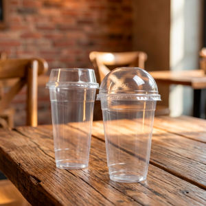 Meilleur prix de gros, gobelets à café jetables transparents en PP écologiques de 16, 20 et 24 oz, à paroi simple, pour boissons froides - Product Image 1