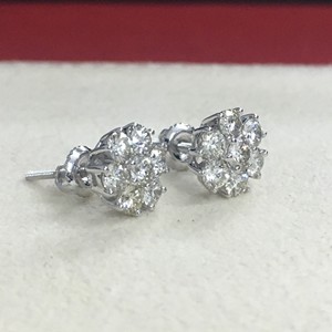 Natural Diamond <b>Stud</b> Earrings 1.25 Cttw 925 <b>Sterling</b> <b>Silver</b> Rhodium Plated G-H Color Prong Set Trendy Wedding Wholesale Jewelry - Product Image 2