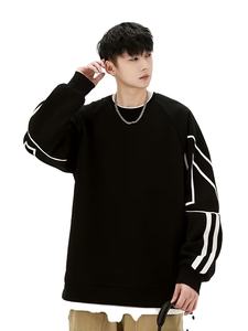 Pull-over décontracté pour homme, uni, teint en fil, 100% coton, coupe ample, col rond, écologique, automne-hiver, fabriqué au Bangladesh - Product Image 2