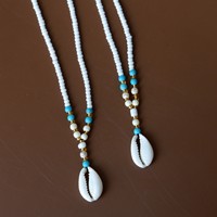 Collier de perles mignon fait à la main avec pendentif Sigay Shell cadeau de Bali