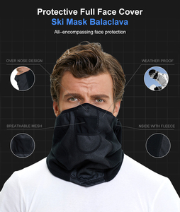 Cagoule d'hiver camouflage personnalisée en gros, protection solaire intégrale, respirante, imperméable, avec logo thermocollé, pour le ski - Product Image 3