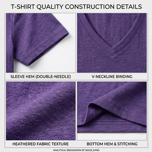 Camiseta de lona para mujer, manga corta, cuello en V, color negro, premium, transpirable. - Product Image 6