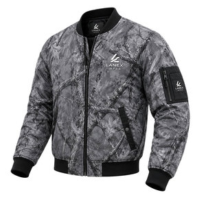 Custom Gray Camo Quilted Bomber <b>Jacket</b> for Men & Women <b>Zip</b> <b>Up</b> Flight <b>Jacket</b> Windproof Winter Hunting Outdoor Tactical <b>Jacket</b> OEM - Product Image 1