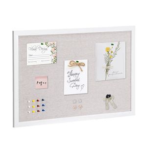 Elegante Tablero de Corcho Blanco de 30 x 20 Pulgadas con Superficie de Lino, Tablero de Anuncios Montado en la Pared, Elegante y Funcional, para el Hogar, la Escuela o la Oficina - Product Image 2