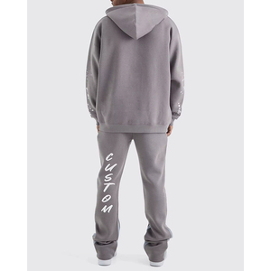 Pantalon de jogging évasé et pantalon large en coton 100 % respirant et doux, coupe droite ample, modèle 2026 - Product Image 2