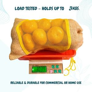 Bolsa de yute con cordón ajustable de 30×28 cm con capacidad para 3 kg, ideal para compras, almacenamiento de frutas, verduras y productos frescos. - Product Image 6