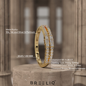 14K Gold Multi Row Princess Cut Lab Grown Diamond <b>Ring</b> Elegant Cluster Wedding Band <b>Dainty</b> Stackable <b>Ring</b> for Women - Product Image 6