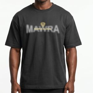 T-shirt unisexe Mawra personnalisé surdimensionné 100 % coton vierge imprimé sérigraphié pour l'été et les activités de plein air - Product Image 1