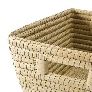 Rustic rectangular seagrass <b>basket</b> Handmade <b>Storage</b> <b>Basket</b> Wholesale eco-friendly Made in Vietnam - Product Image 6