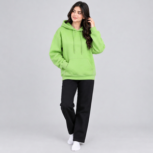 Sweat-shirt à capuche pour femme, coupe décontractée, manches longues, en mélange de coton doux au toucher, vêtement personnalisé - Product Image 4