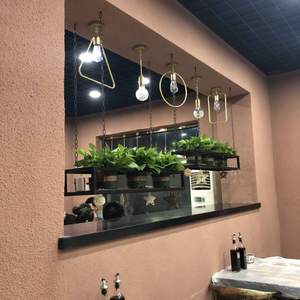 Étagère flottante industrielle en métal noir avec chaîne, support de fleurs multi-niveaux, plateau de serre intérieure, présentoir de fenêtre, jardinière - Product Image 3