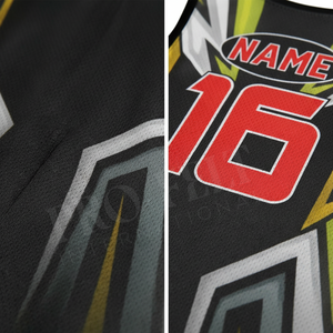 Vêtements de sport de basketball personnalisés en gros, uniformes personnalisés, ensemble maillot et short imprimés double face pour kit de tournoi professionnel - Product Image 4