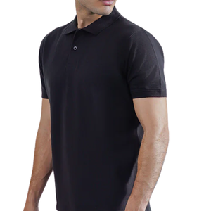 Custom Men's Breathable Eco-Friendly for <b>Shirt</b> | Premium Solid <b>Black</b> Short Sleeve Cotton Top | Minimalist Streetwear Casual - Product Image 4