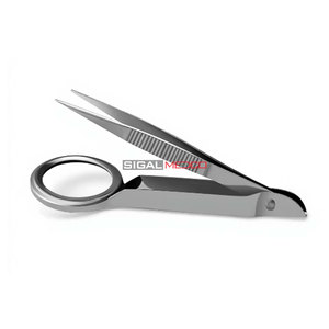 Pince Loupe de Précision 3,5 Pouces avec Loupe Intégrée, en Acier Inoxydable de Qualité Allemande, Pointe Fine, pour Usage Médical et Chirurgical - Product Image 2