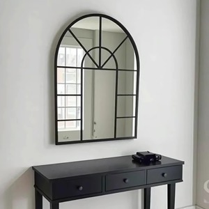 Elegante espejo de pared con marco blanco para vestidor, área de tocador, estudio de maquillaje y decoración de spa, procedente de la India. - Product Image 4