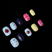 Ongles press-on faits main, designs variés, prix négociable, livraison rapide, fabrication sur commande (ODM), ongles réutilisables, finition soignée, durables