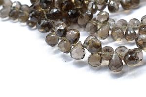 Perles facettées en quartz fumé de qualité supérieure 5*8mm, 8 pouces, taille du trou 0.40mm, Indian Gem Store pour la fabrication de bijoux - Product Image 3