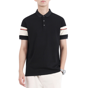 High Quality 100% Cotton Blend Knitted Solid Slim Fit <b>3</b>-Button Short Sleeve Casual Golf Men OEM Wholesale Custom Embroidered - Product Image 4