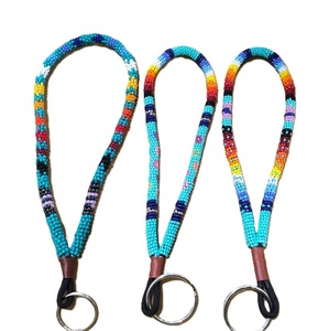 Luxury Beaded Embroidery Butterfly Keychain For Women Colorful Seed Beads Handmade Keychain Fashion Bag Charm - Product Image 3