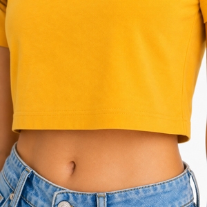 Top Corto Básico para Mujer, Algodón Premium, Tacto Suave, Estilo Veraniego, Ropa Casual, Corte Moderno, Comodidad Diaria, Tendencia de Moda, Look Urbano - Product Image 6