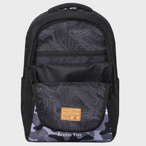 Sac à dos pour ordinateur portable Arctic Fox Legion avec port USB, voyage d'affaires, nylon Oxford, noir - Product Image 2