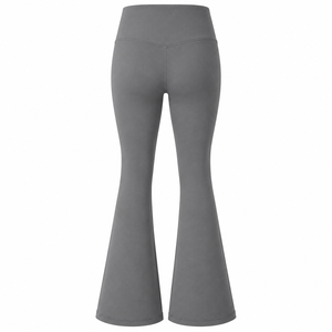 <b>Flared</b> Women's <b>Leggings</b> Nude Feel Elastic High Waist Soft Fabric Peach Hips Quick Dry Gym Sports Yoga <b>Legging</b> - Product Image 2
