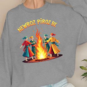 เสื้อสเวตเตอร์พิมพ์ลายลำลองของผู้หญิง Holy Happy Newroz ผ้าถัก - Product Image 1