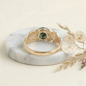 Anillo de Compromiso Alternativo de Alta Gama con Gema Natural Redonda y Patrón Exclusivo, Joyería de Lujo, Éxito de Ventas 2026 - Product Image 2
