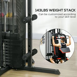 Attrezzatura da palestra per la casa multifunzione 143 libbre con panca Push-Up stazione di allenamento con stazione di immersione - Product Image 5