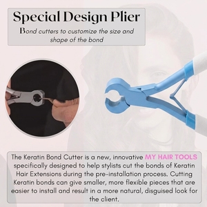 Cortador Ergonómico de Extensiones de Cabello con Empuñadura de Goma, Alicates de Acero Inoxidable para Remover Queratina, Herramienta Cómoda para Salón de Belleza - Product Image 5