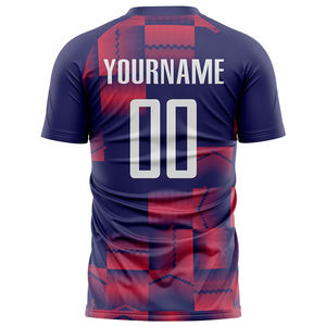 เสื้อฟุตบอลทรงปกติ ผ้าตาข่าย แห้งเร็ว ระบายอากาศดี เสื้อยืดทีมกีฬา แขนสั้น สำหรับผู้ชาย แบบซับลิเมชั่น พร้อมโลโก้ - Product Image 2