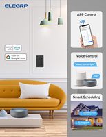 Interruptor de Luz Inteligente Monopolar con Certificación UL de ELEGRP USA, Interruptor de Pared Inteligente Wifi Tuya para el Hogar, Interruptor Táctil con Regulador de Intensidad para Luces LED