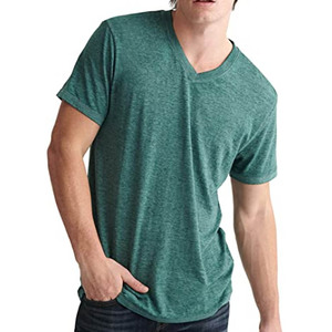 T-shirt d'été pour hommes, nouvelle mode, personnalisé, col en V, manches courtes, vente en gros - Product Image 4