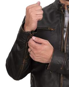 แจ็คเก็ตหนังพรีเมียมสำหรับนักขี่มอเตอร์ไซค์และลำลอง – Outfitize International - Product Image 6