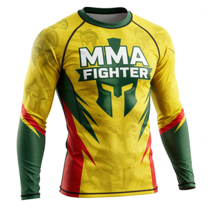 New Design Manufactured Rash Guards Sublimation Print Solid Color Fitness Wear <b>Compression</b> <b>Shirts</b> Rash Guards <b>For</b> Adults - Product Image 2