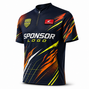 Camisetas personalizadas con cuello, 100% poliéster, camiseta de carreras personalizada, camisetas de carreras de autos, polos de carreras sublimados - Product Image 4