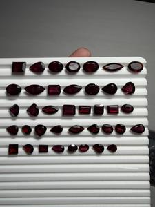 Pierre précieuse de grenat rouge facetté tendance pour la création de pendentifs, prix de gros - Product Image 2