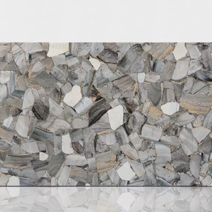 Dalle de pierre d'agate sauvage, panneau rétroéclairé pour décoration intérieure commerciale moderne, agate naturelle semi-précieuse polie - Product Image 1