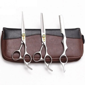 Tijeras de Peluquería Profesionales Duraderas de Acero Inoxidable 4Cr13 con Punta Afilada para Diestros, Mango Largo de Goma, 28 Dientes, para Uso en Salón - Product Image 1