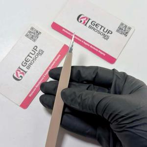 GETUP BROSONS IMPEX Pince à épiler pour cils en acier inoxydable antistatique de précision, nouveau style, pointe lisse 10 mm, logo personnalisé - Product Image 1